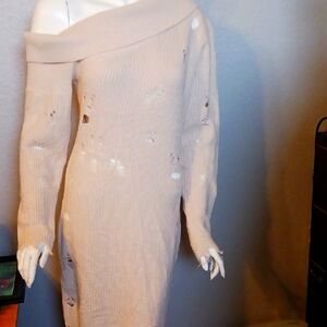 Fashion Nova Ditressed Sweater Dress